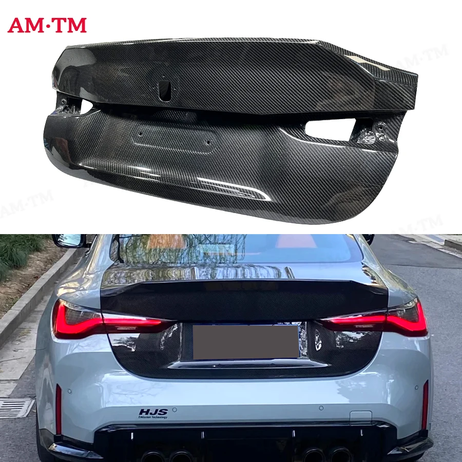 

Для M3 M4 G80 G82 Сухая крышка багажника из углеродного волокна крышка багажника закрывает верхнюю крышку за крышкой багажника Обновленный комплект кузова