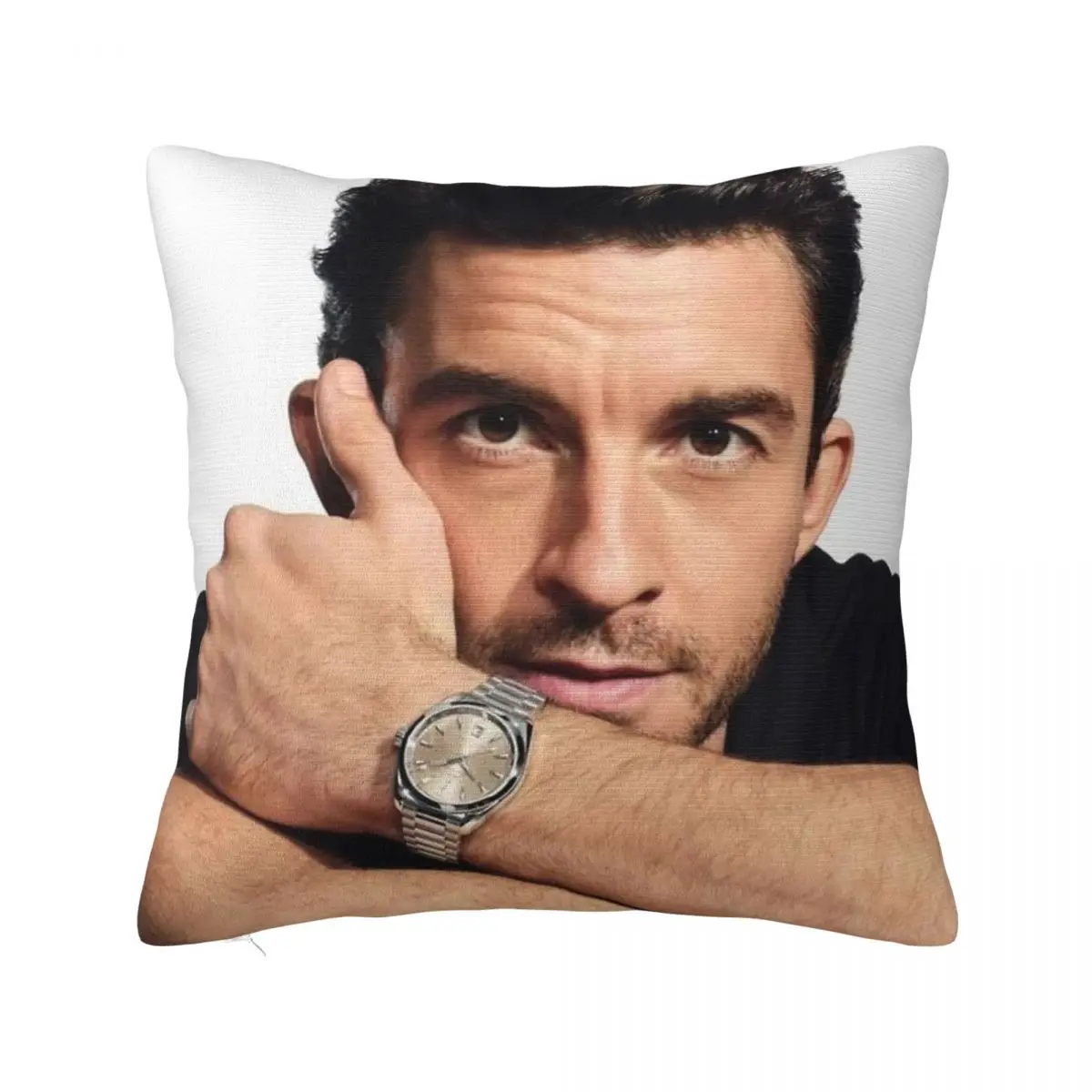 Jonathan Bailey Funda de almohada Funda de cojín de poliéster suave Funda de almohada decorativa Funda de cama cuadrada 40X40 cm