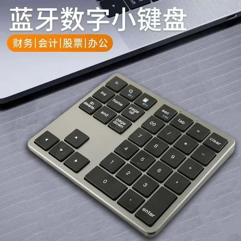 K35 Numeric Keypad 2.4G Wireless Bluetooth Backlight Keypad USB C Rechargeable for IOS Android Window 35 Keys Portable Keyboard