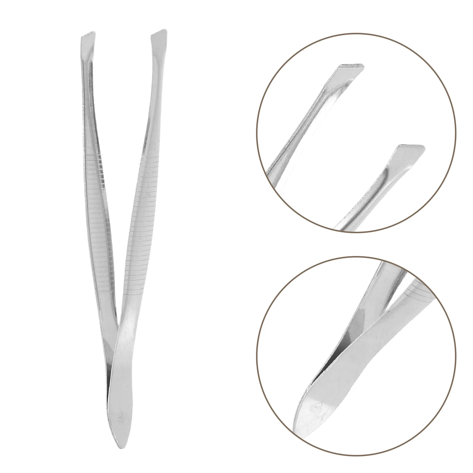 

2pcs Stainless Steel Eyebrow Clip Hair Removal Face Eyebrow Clamp Tweezers Makeup Tools (Random Color)