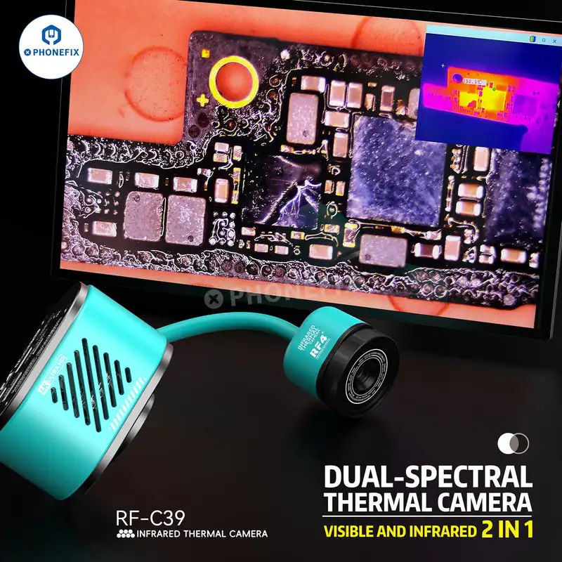 RF4 RF-C39 Infrared Dual-Spectral Thermal Imager Microscope Camera 4K for Phone PCB MotherBoard Fault Short Circuit Repair Tool