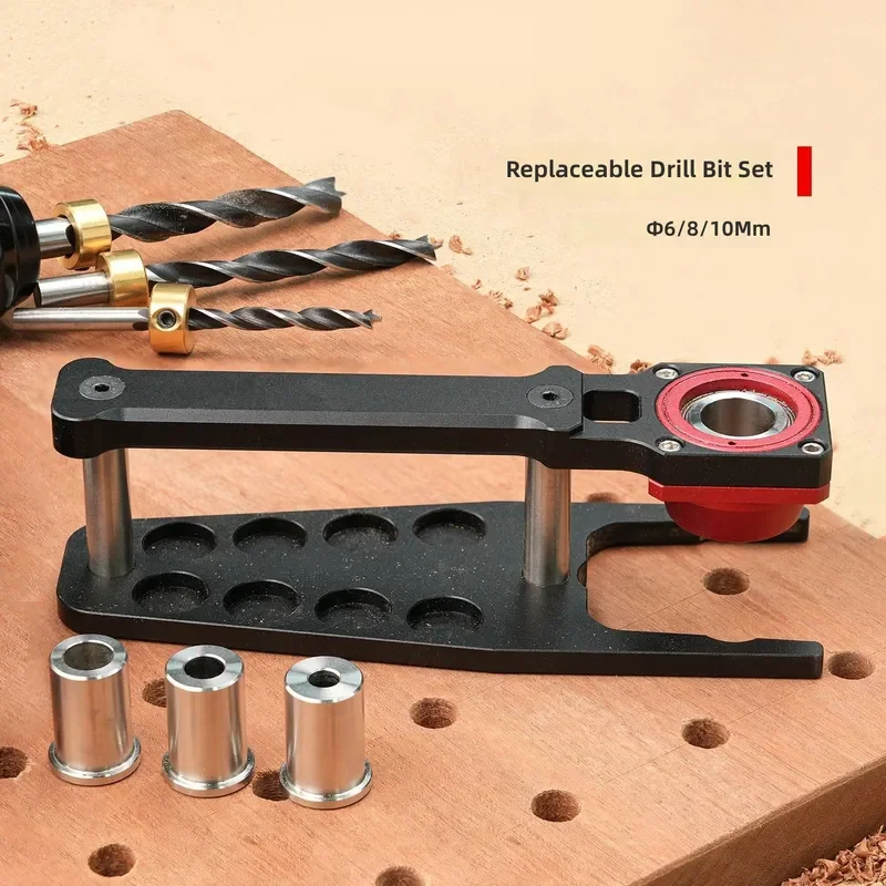 Woodworking Vertical Hole Punch Round Tenon Positioning Tool for MFT Table DIY Wood Plate Opening Gauge Accessory