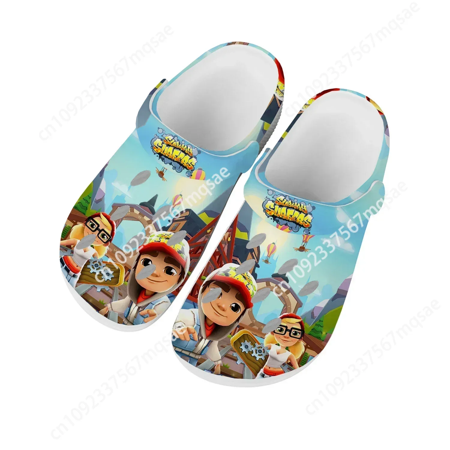 

Anime Cartoon Game Subway Surfers Home Clogs Mens Womens Teenager Custom Built Water Shoes Garden Beach Hole Slippers Sandals