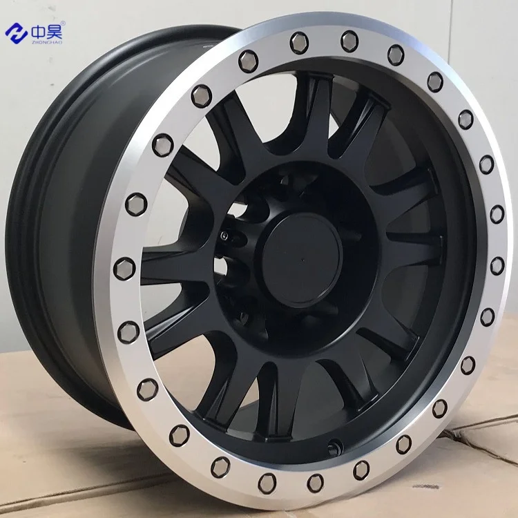 Off-road 16 17 18 19 20 Inch Aluminum Alloy Beadlock KMC Forged Pickup & SUV Wheels Negative Offset 139.7 Rims for Jeep Ford Ram