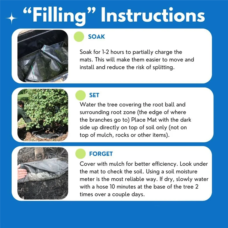 ABXF-Smart 30+ Days Tree Watering Mat, Automatically Replenishes Rainwater,Slowly Releases Root Balls, Prevents Over-Watering