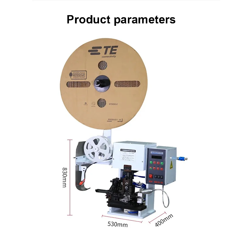 Pneumatic Stripping terminal crimping Machine, Suitable For DC/AC/single Grain/joint Terminals For Wires Crimper 750W