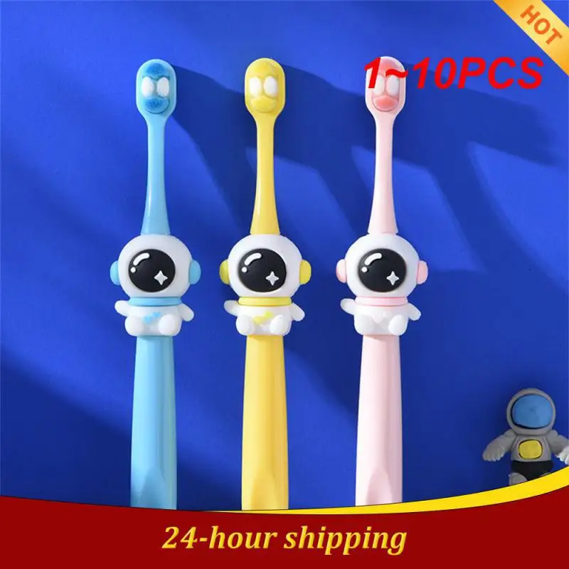 1~10PCS Children Cartoon Care Spaceman Ultra Soft Toothbrush Soft Bristle