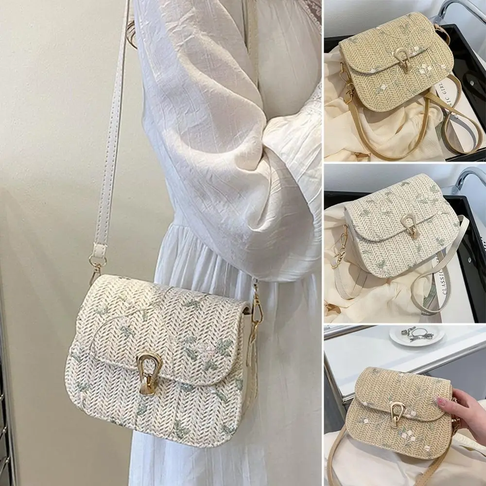 

Fashion Women Summer Cute Straw Bag Shoulder Bags Casual Handbag Girls Lace Crossbody Bags