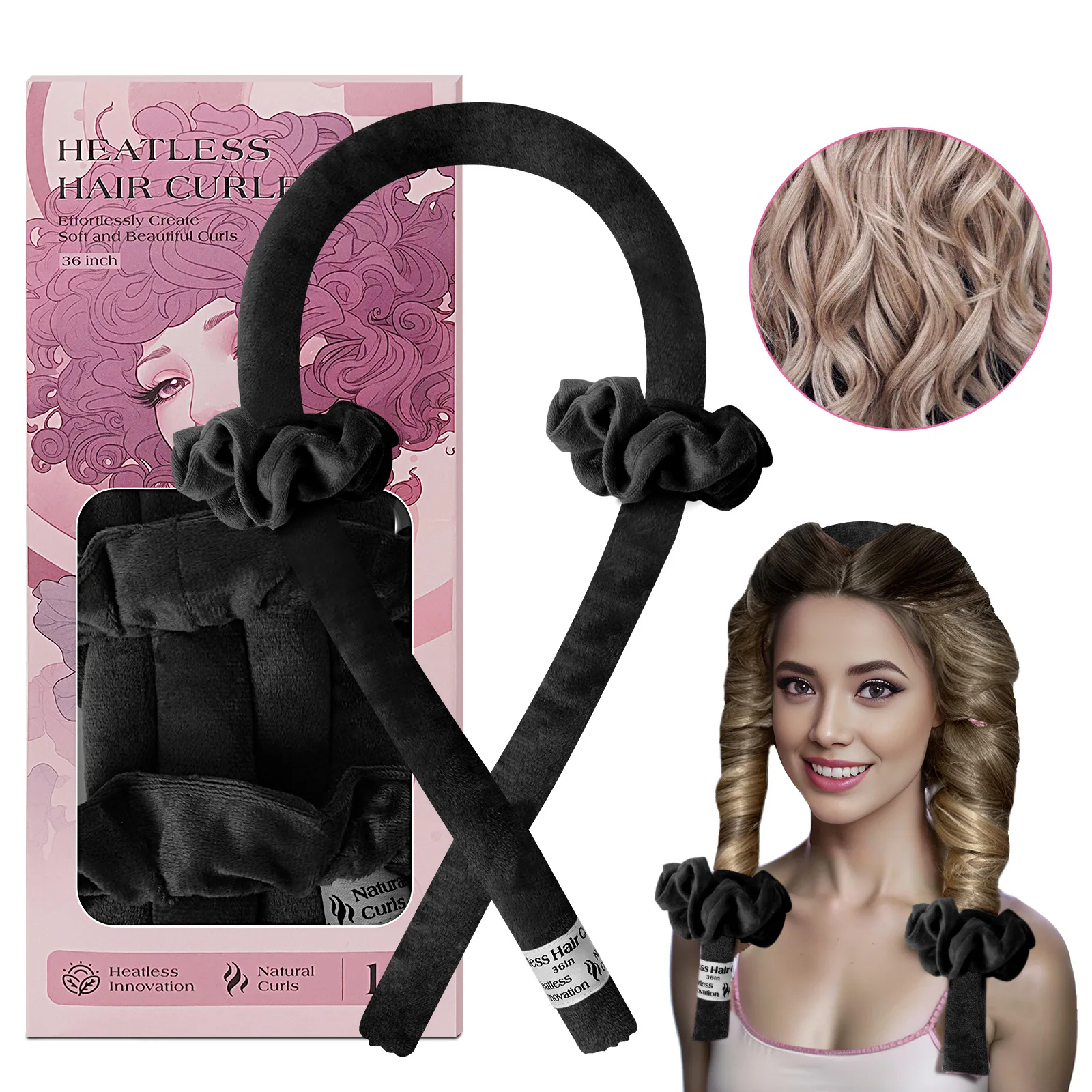 Hair Accessories Heatless Curls Beauty Women Curly Products Hair Curler Rubber Curling Sleep Hairdresser Tools Hair Foam Rollers