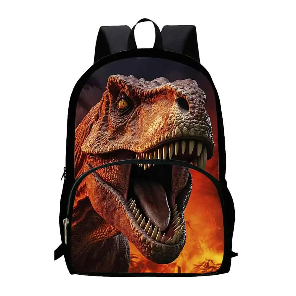 Mochila escolar dinossauro para crianças, mochilas escolares para meninos, período jurássico, desenhos animados, animal prints