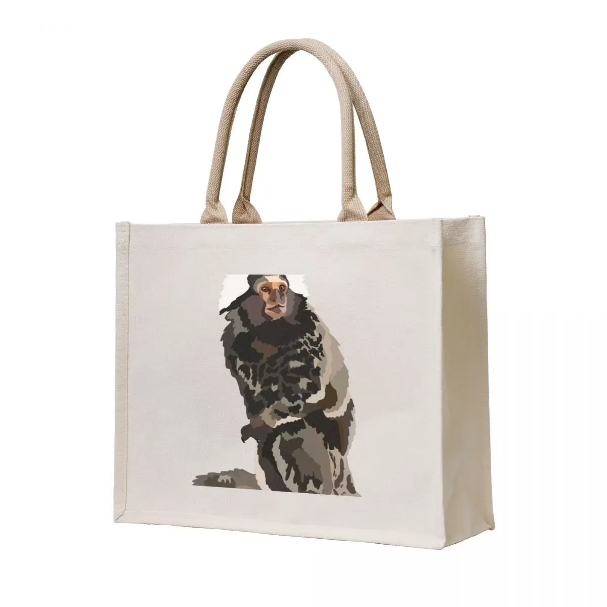 

W is for White tufted marmoset Tote Bag Shopping bags bags woman 2025 Women's handbag shoping bag
