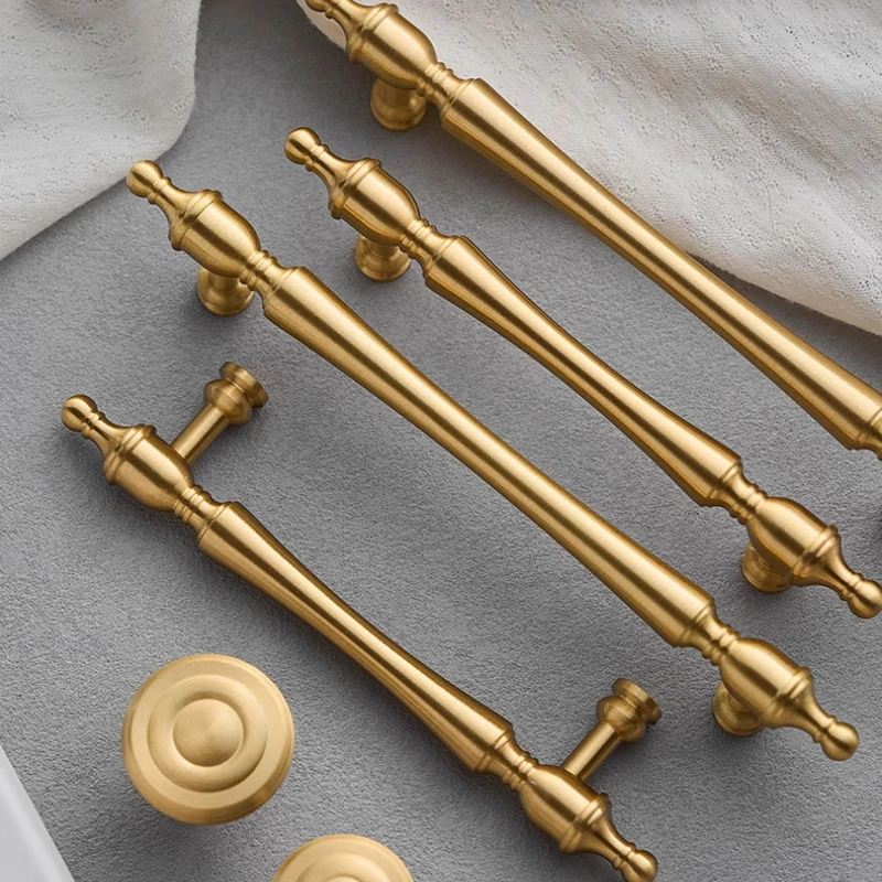 مقابض وأُكر أثاث نحاسية صلبة حديثة للخزائن والأدراج وخزانة الملابس وخزانة الملابس - أجهزة غرفة النوم #5