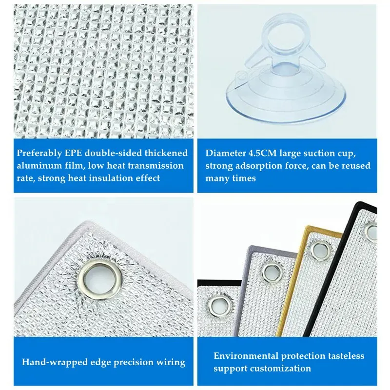 Window Sun Shade Film Home Sunshade Protector Pad Aluminum Foil Anti-UV Sunshine Room Balcony Insulation Film Shading Board