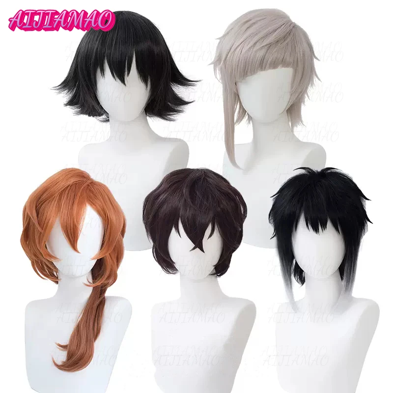 Anime  Cosplay Dazai Osamu Nakajima Atsushi Nakahara Chuuya Ryunosuke Akutagawa Edogawa Rampo Cosplay Wig Party