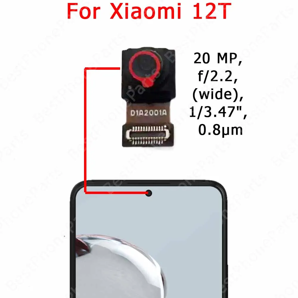 For Xiaomi Mi 12 Lite 12X 12T 13T Pro 5G 13 Ultra Frontal Selfie Camera Module Front Camera Mobile Phone Flex Cable