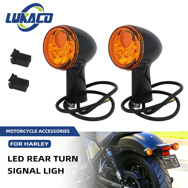 Motorcycle Rear LED Indicator Brake Running Light Turn Signals For Harley Sportster XL883 XL1200 72 48 1992-UP