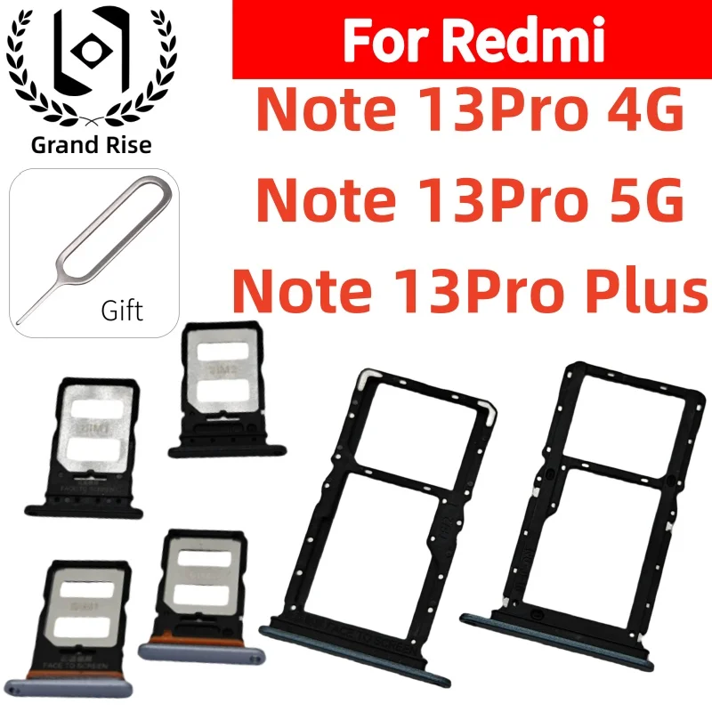 

Для Redmi Note 13 Pro Redmi 4G Note 13 Pro + Plus 5G Держатель слота для лотка для SIM-карты Адаптер Держатель ящика для чипа Micro SD