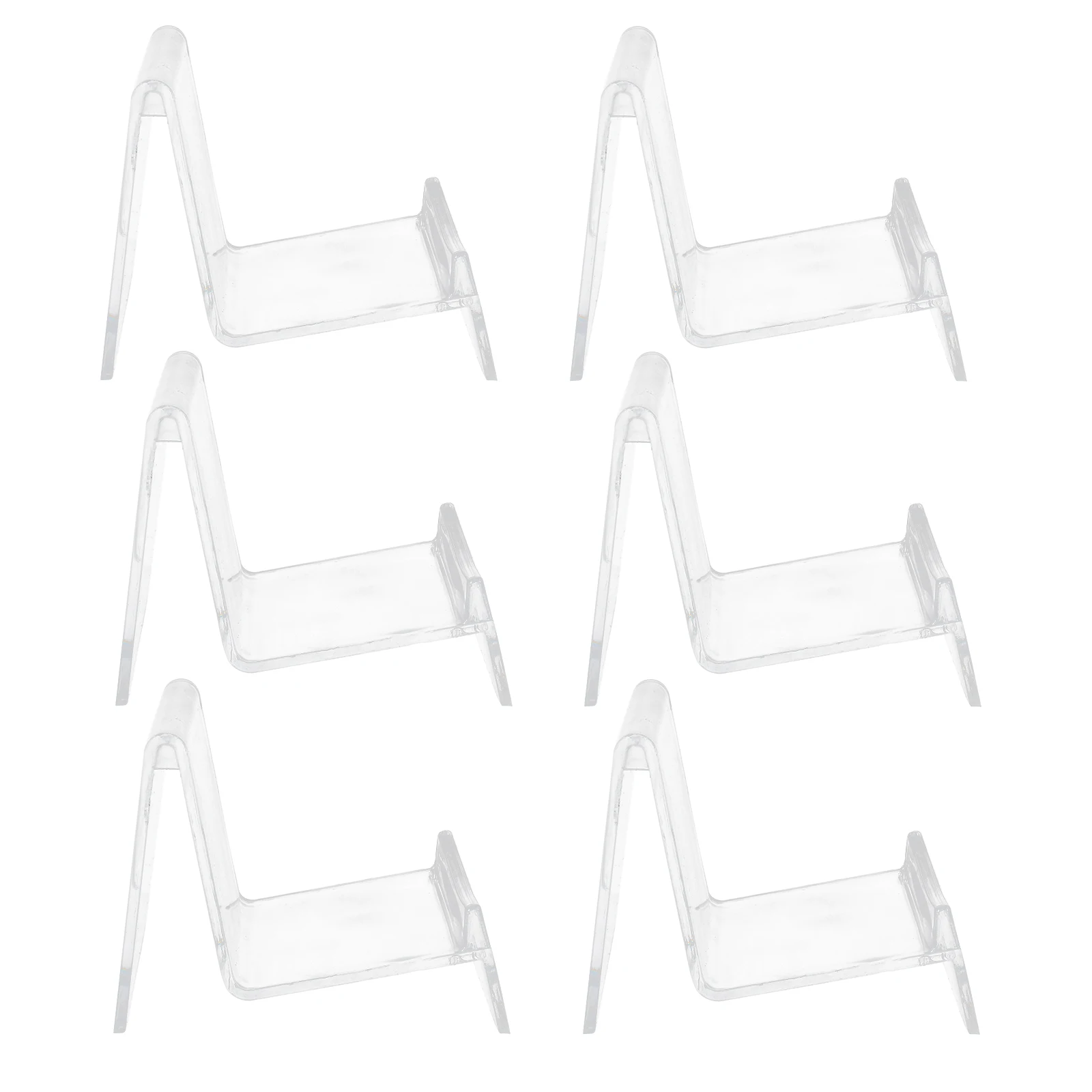 

6 Pcs Plastic Wallet Holder Display Desktop Card Stand Purse Rack Thicken Office