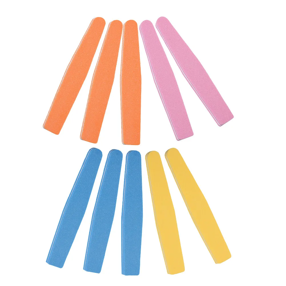 

Набор из 10 высококачественных портативных пилок для маникюра и педикюра: инструменты для салонов и домашнего использования, для обрезки, придания формы и полировки ногтей