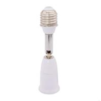 Flexible E26/E27 Light Bulb Socket Adapter 180 Degree Rotatable Light Fixture for E27 LED, Incandescent, Fan, and Camera W8EC