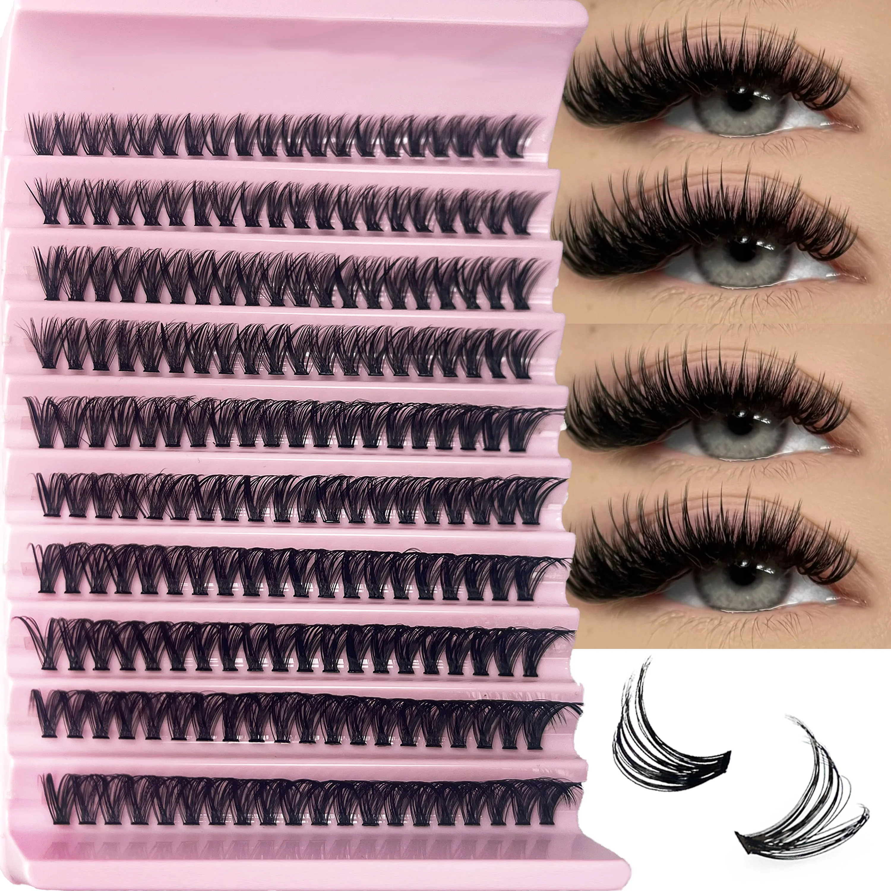 

30D 40D 50D 60D DIY Individual Eyelash bundles Natural Soft Eyelash Clusters 3D Russian Volume Eyelashes Mink Eyelashes Clusters