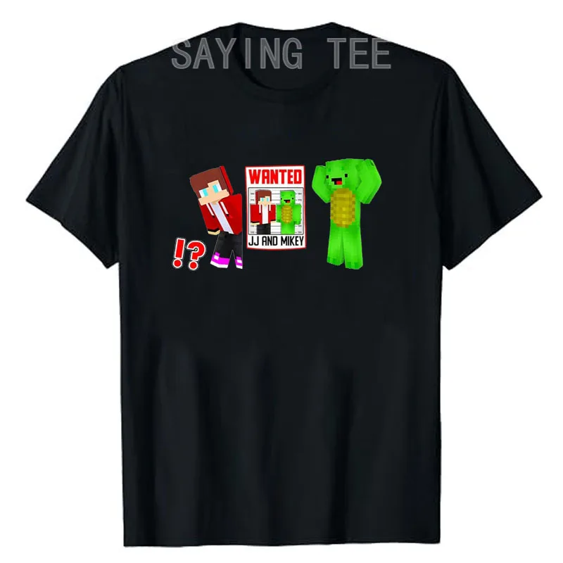 JJ and Mikey Wanted!? Premium T-Shirt Humor Funny Video Gamer Graphic Outfit Boys Fashion Saying Tee Novelty Gift Gaming Clothes