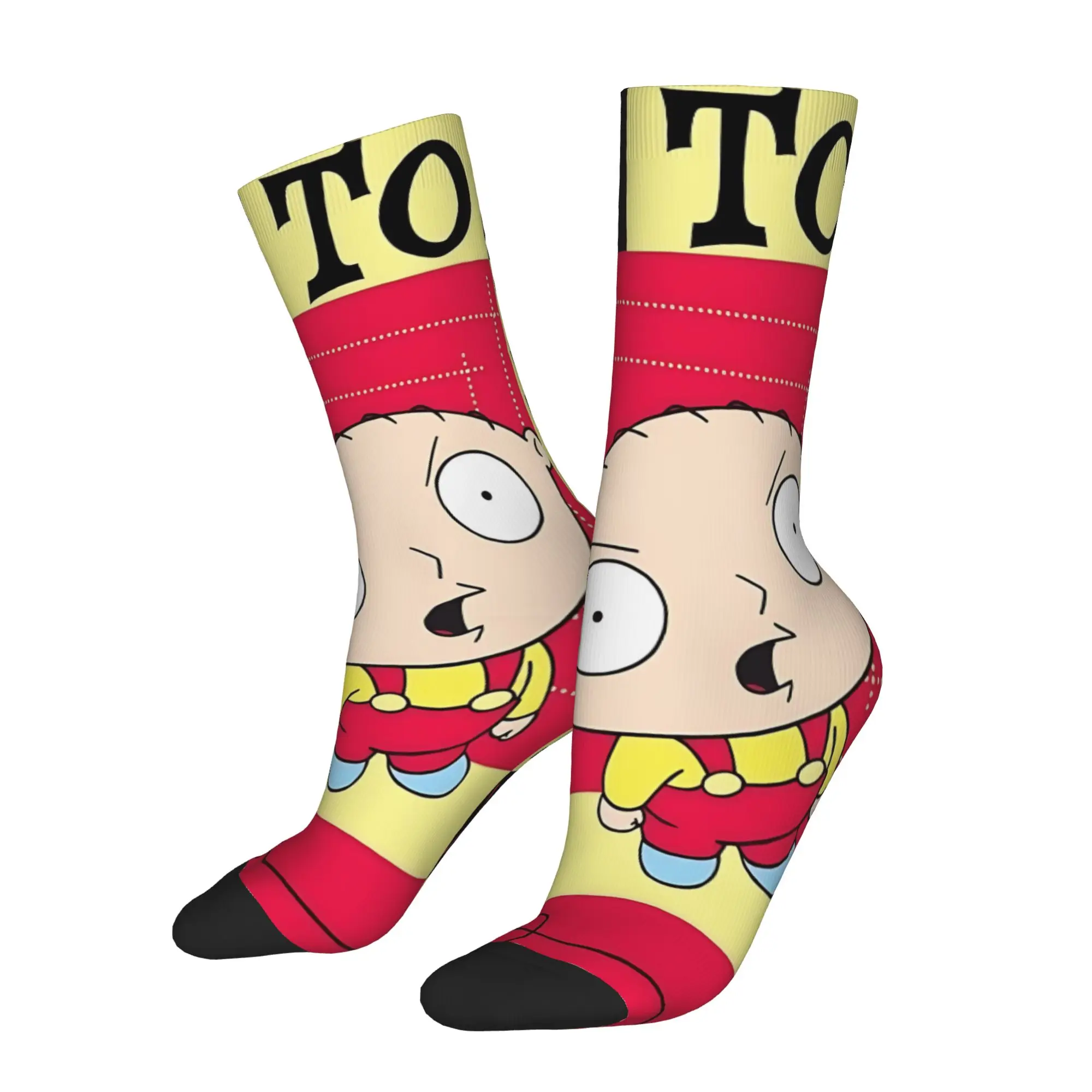 

1 Pair Happy Funny Men's compression Sock The Underlying Sweetness Retro Harajuku Stewie Brian Street Style Crew Crazy Sock