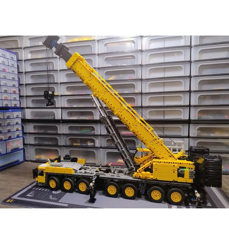 

MOC-163993GMK7550, тяжелый транспортный грузовой кран, строительные блоки, модель 4970, деталиMOC, креативные детские строительные блоки для мальчиков, игрушки