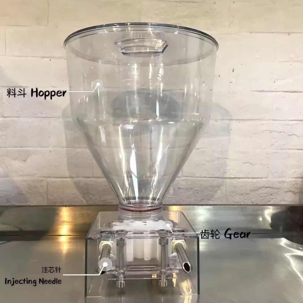 Small Desktop Jam Cream Filling Injection Machine Donut Cake Berliner Puff Bread Filling Machine Commercial Donut Equipment