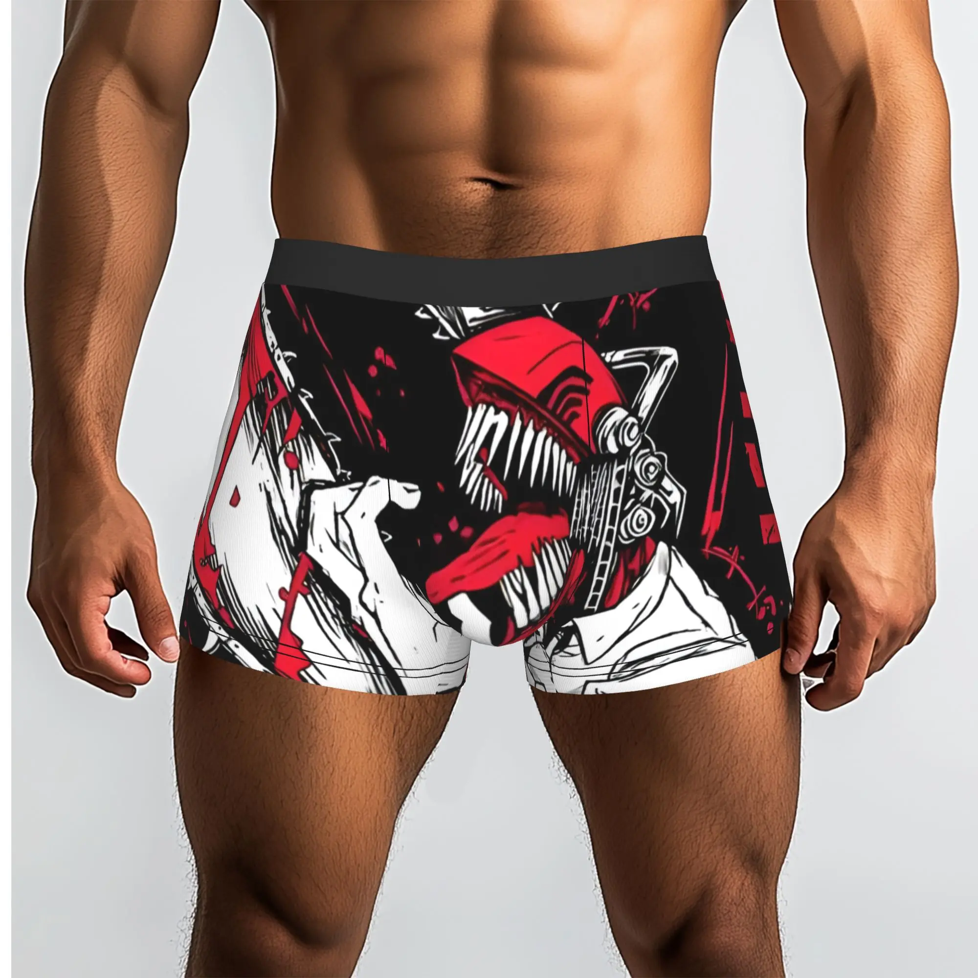 Calzoncillos Denji Bandai Chainsaw Man, bragas transpirables, ropa interior para hombre, pantalones cortos estampados, calzoncillos tipo bóxer