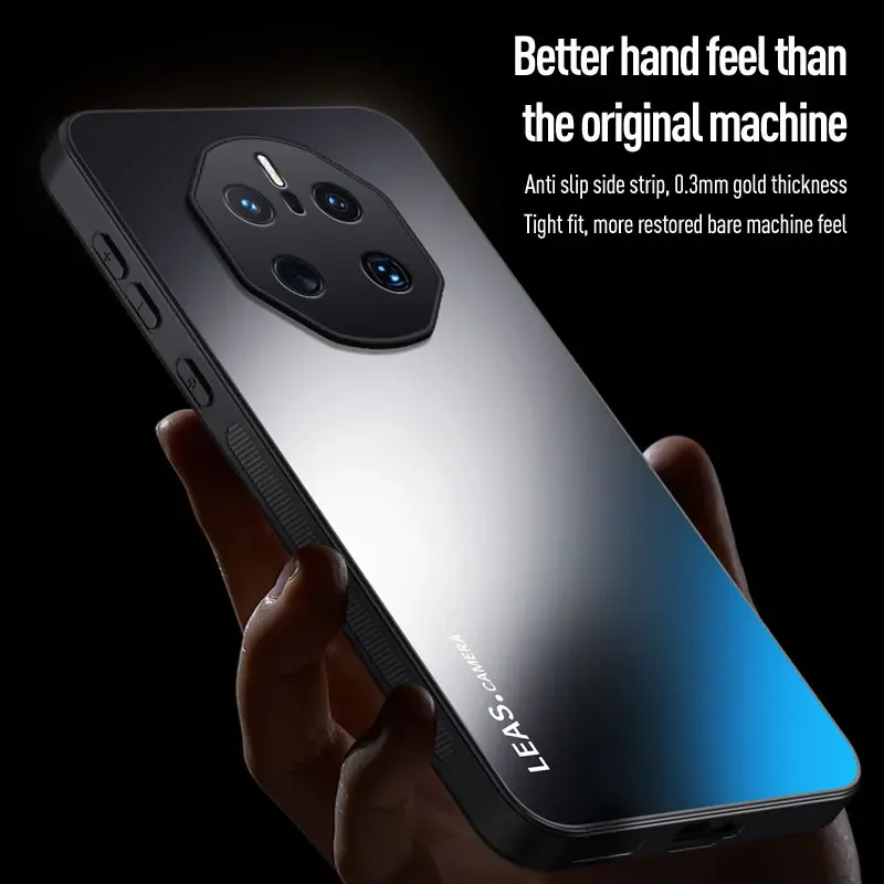 Case for Huawei Mate 50 RS Porsche Design AG Frosted Dazzling Gold Silicone Hard Shockproof Phone Cover Mate50RS DCO-AL00 Shell