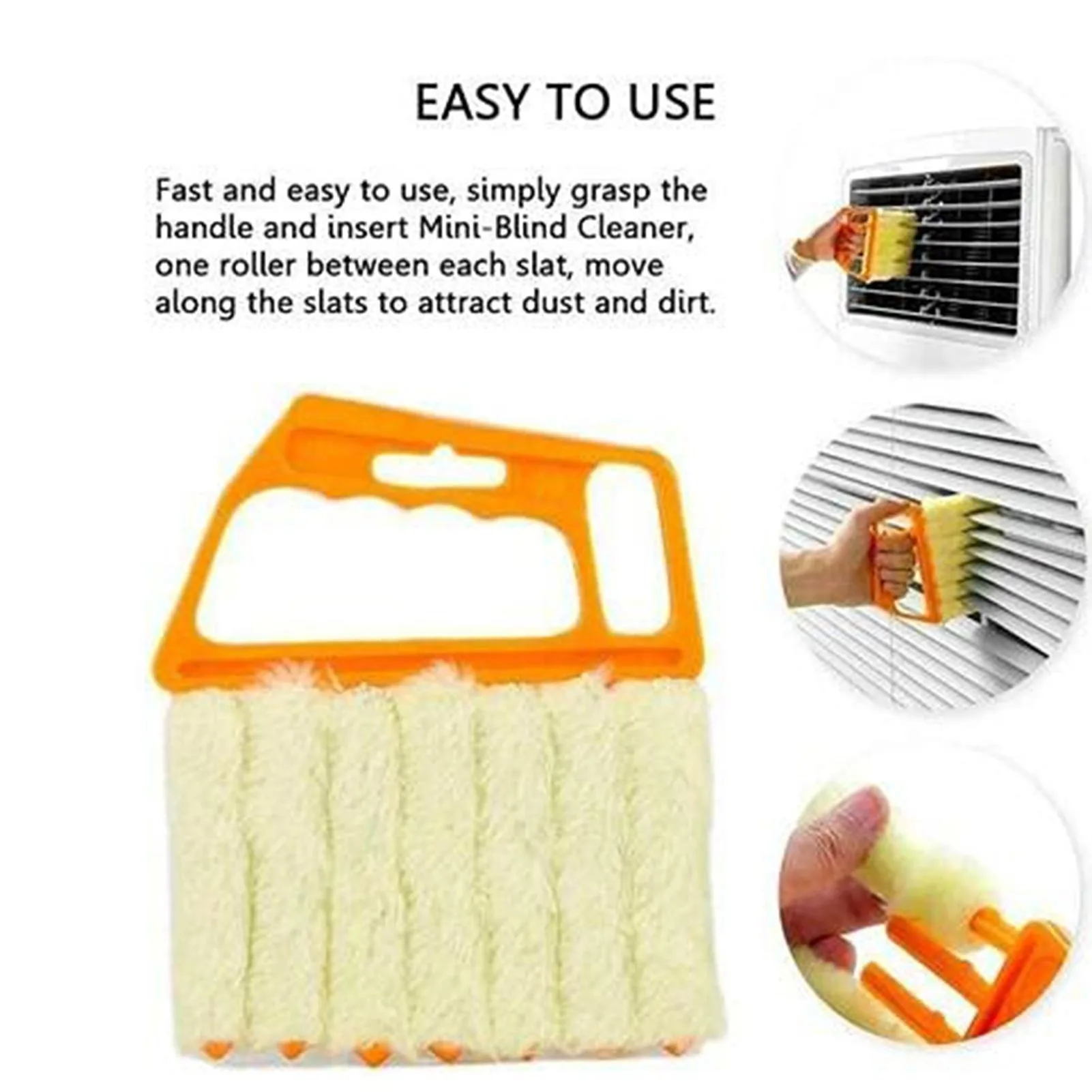 Portable mini blind cleaner, suitable for blinds, air conditioning home equipment, car vents, and fan blinds