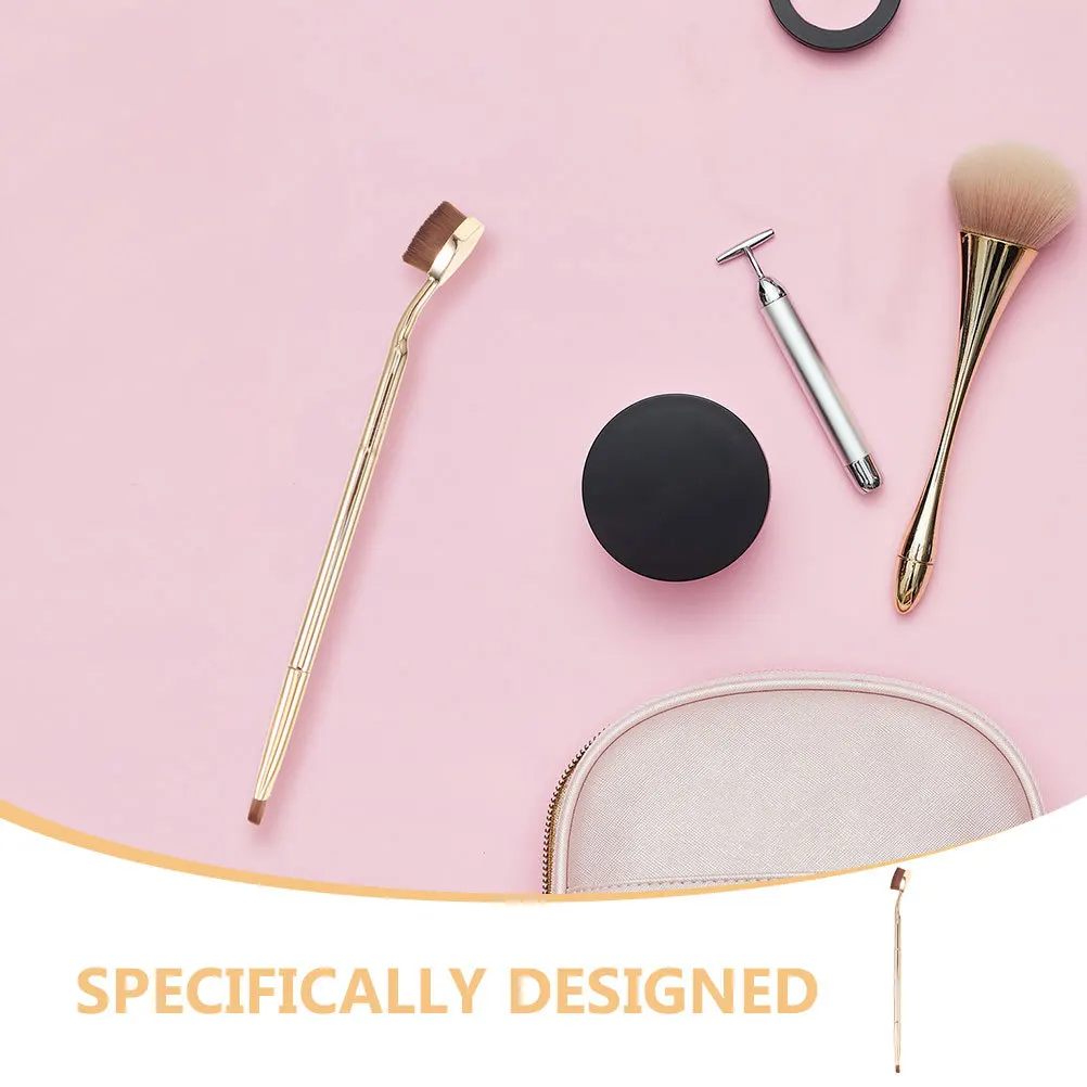 4 pezzi strumenti pennello correttore manico ergonomico a doppia estremità facile da trasportare sotto crema per gli occhi miscela di polvere pennelli per trucco strumenti cosmetici