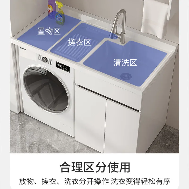 Picture 5: Balcony laundry cabinet integrated basin laundry sink with rubbing board