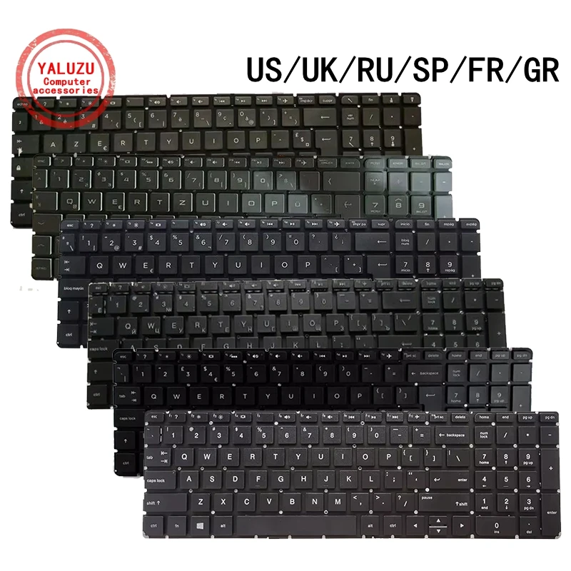 Nowa klawiatura do laptopa US/UK/RU/SP/FR/GR do HP 15-AB 15-AE 15-AD 15-AU 15-AK 15-AX 15-AS 15-BC 15Q-AJ 15G-AD M6-W M7-U 17-G 17-U
