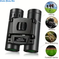 100x22 mini portable HD binoculars high power HD 30000m long range folding bak4 FMC optics for human body night vision Outdoor