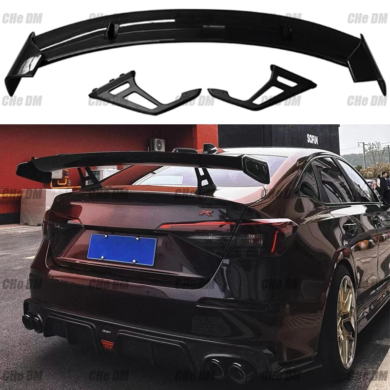 

For Honda's Eighth, Ninth, Tenth, And Eleventh Generation Civic Real Carbon Fiber Highquality Rear Spoiler Trunk Lid GT AD Styl