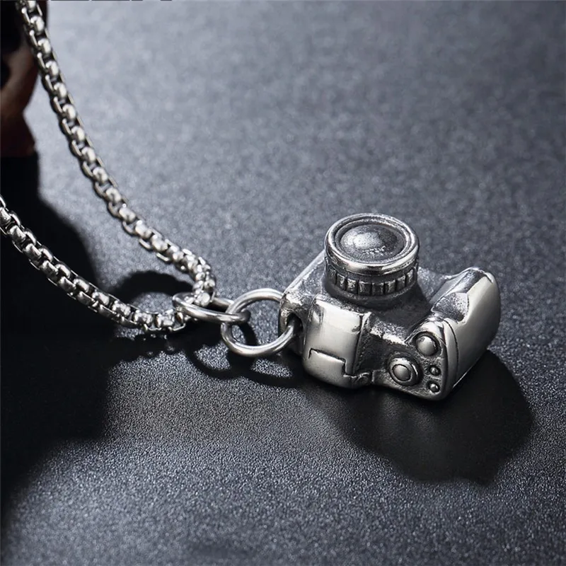 Creative Punk Small Camera Style Pop Art Necklace Trend Couple Personality Holiday Gift Accessories