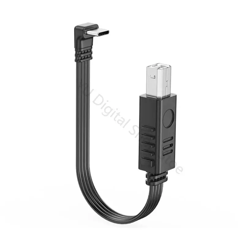 96BA USB C Printer Cable to USB B, Flat 1M Silicone Cord for Smooth Daily Printer Connection and Organized Desk Use