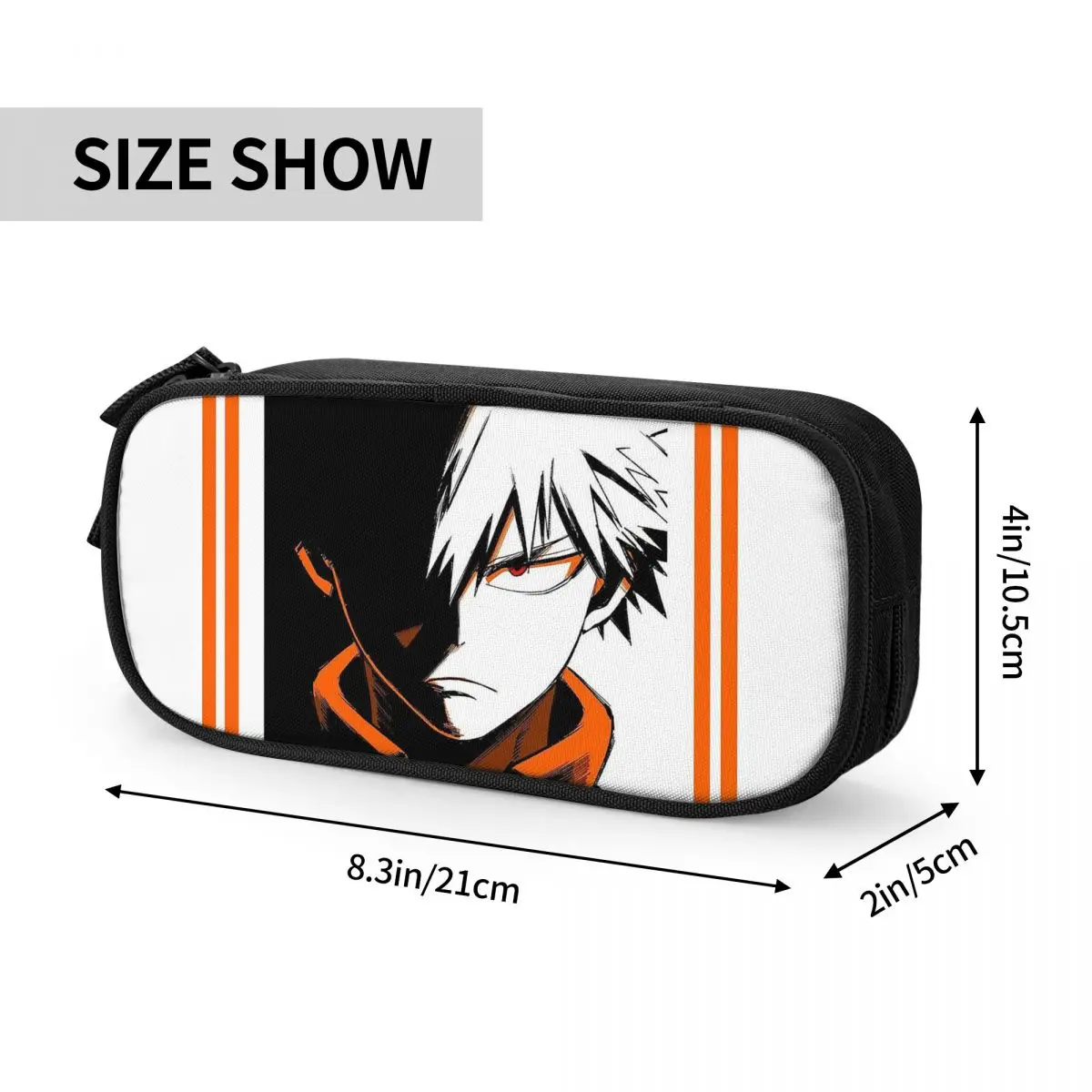 Katsuki Bakugo Kacchan My Hero Academia Pencil Case Pen Holder Bag Large Storage Students School Zipper Pencilcases