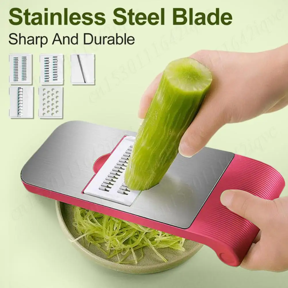 6 in 1 Multi-Functional Vegetable Chopper Stainless Steel Food Chopper Cutter Multi-Purpose Vegetable Slicer Kitchen Gadgets