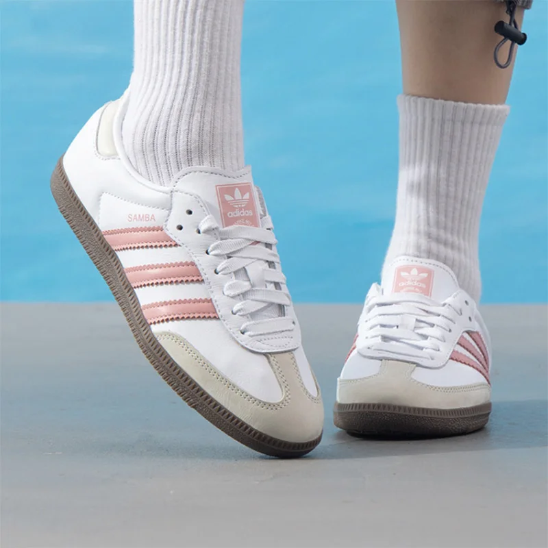 Adidas genuine SAMBA OG women's retro stylish breathable and durable sports casual shoes, model number JI267