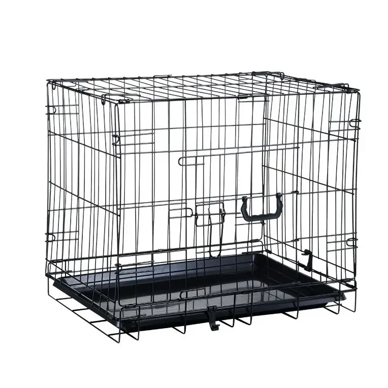 Folding Dog Crate, Easy To Install for Small and Medium-sized Dogs, 92*57*63 Cm, Black, Suitable for Pets Weighing Up To 50 Kg