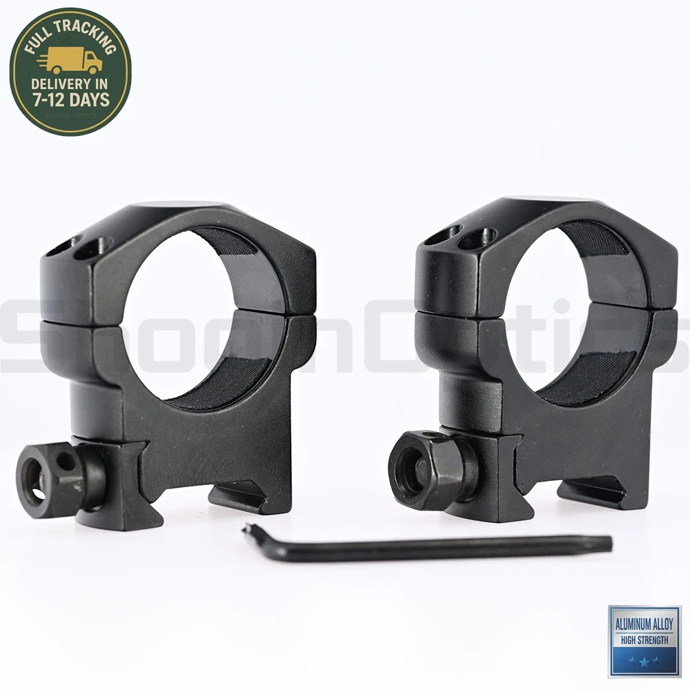 

Shooin Optics 30mm 1.25 Inch Riflescope Tube Ring 21mm Picatinny Rail Mount Torx Plus Screw