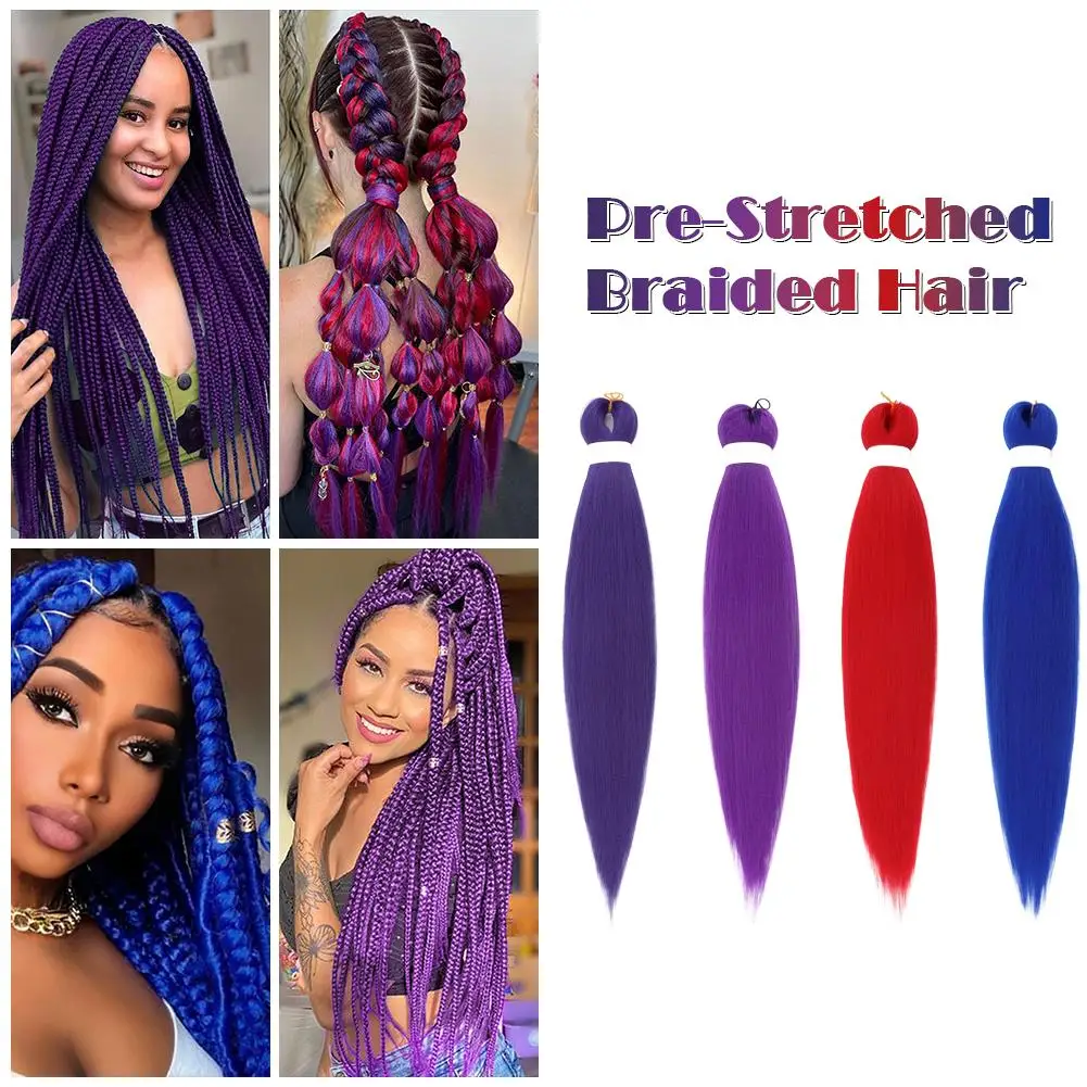 

Pre-stretched Braids Hair Professional Itch Free Hot Water Setting Synthetic Fiber Texture Braid Hair Extensions Synthetic Braid