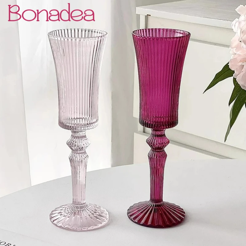 CX Wine Glasses Simple Vertical Striped Wine Glasses Party Juice Glasses