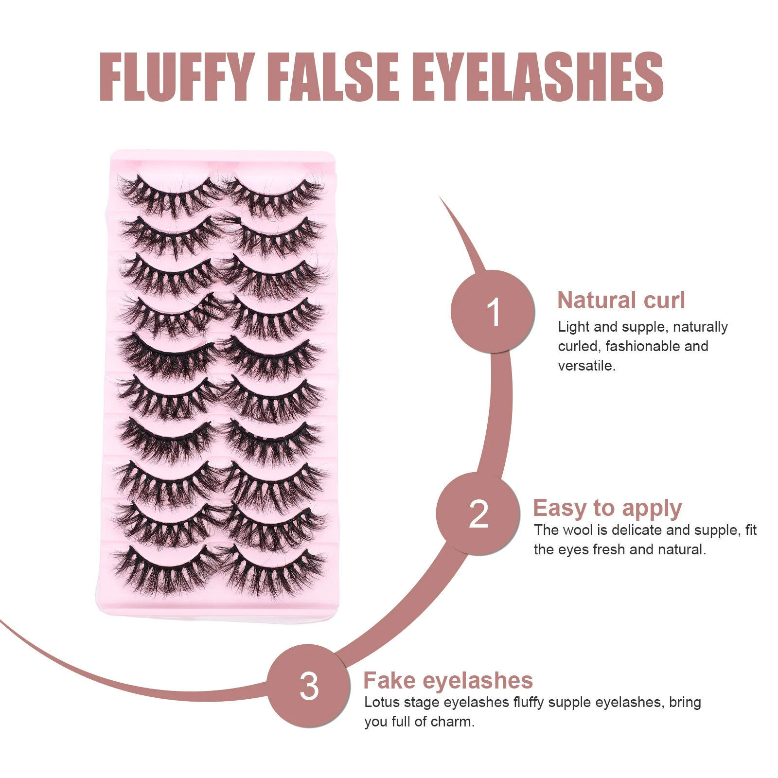 10 paires de faux cils Premium aspect naturel faux cils complets pour fête mariage usage quotidien beauté des yeux faux cils