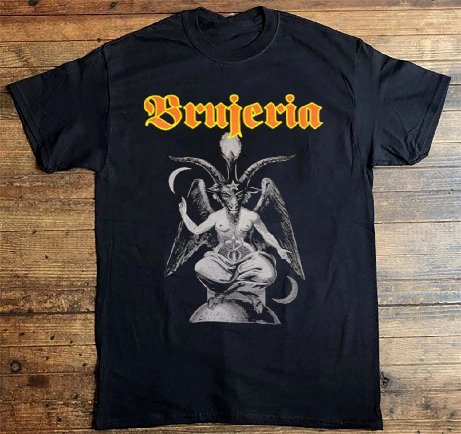 

НОВАЯ хлопковая черная футболка Brujeria Band с короткими рукавами всех размеров для мужчин и женщин, летняя повседневная хлопковая футболка с круглым вырезом