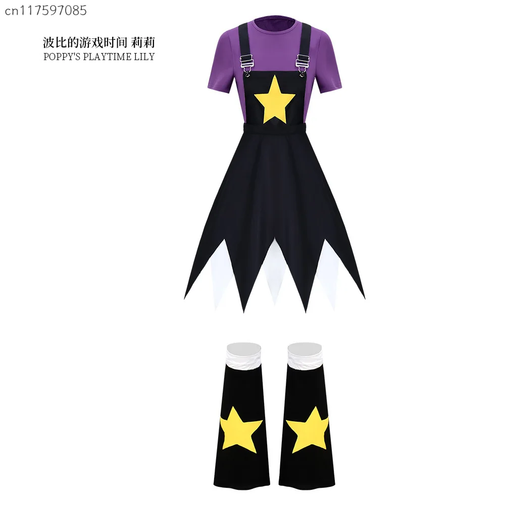 Halloween Cospaly Horror Game Play Time Lily Love Braids Costume Bobi Lily Top Skirt Socks Outfits Carnival Party Dress Up Suit view 4