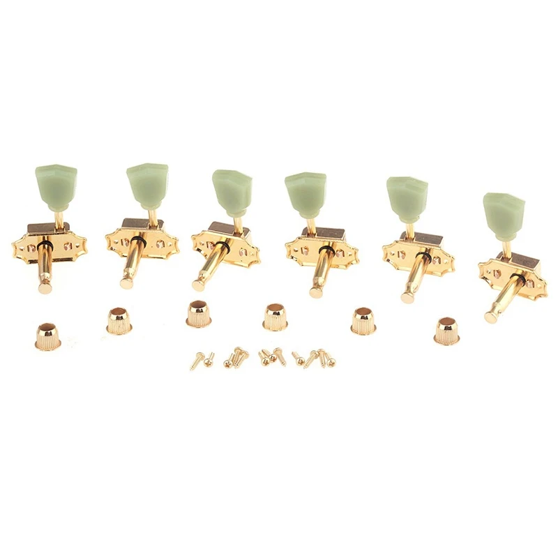 Guitar Tuning Pegs String Tuners 3R 3L Machine Heads String Tuning Key Pegs Tuners Folk/Electric Guitar Gold